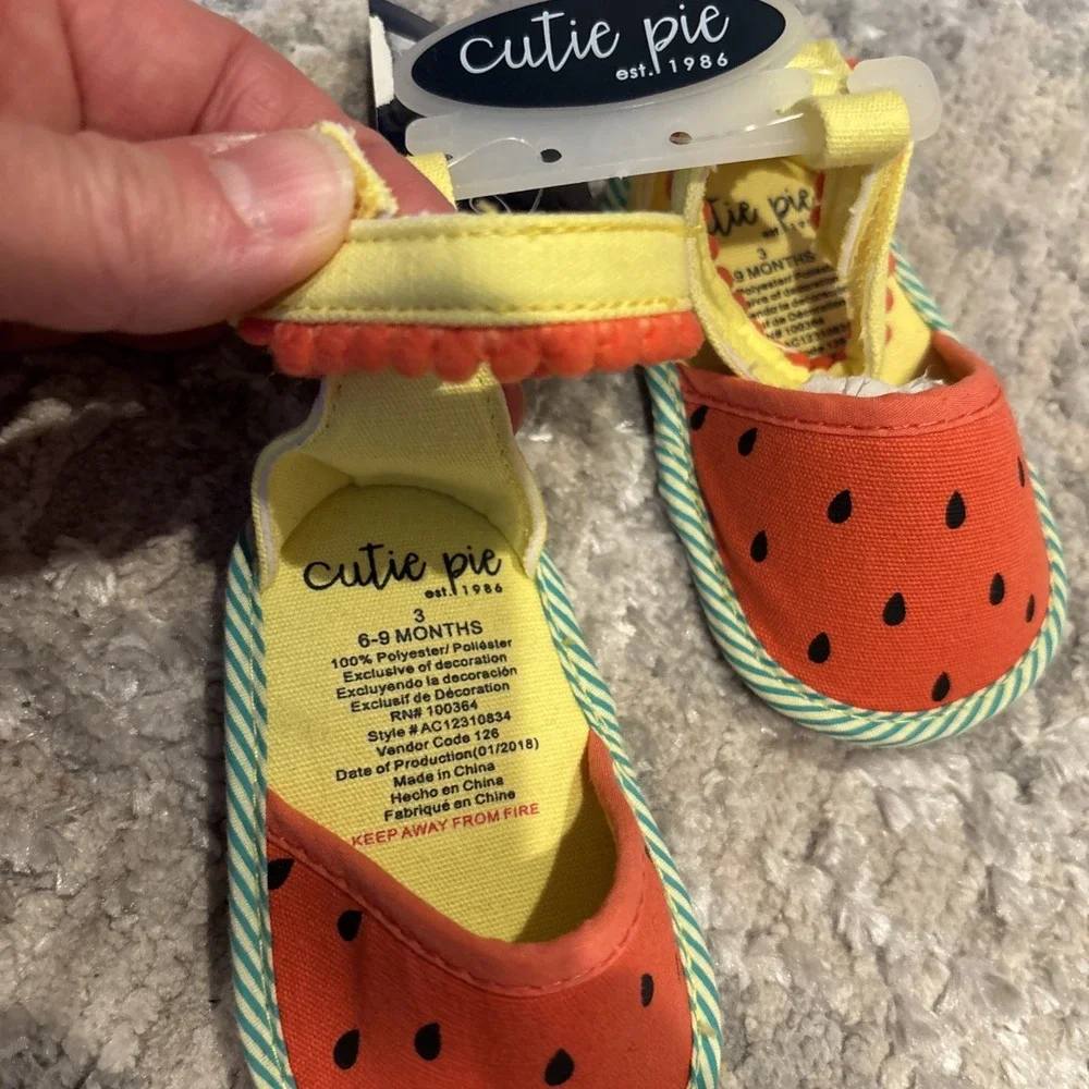 Infant Girl Summer‎ Shoes Size 3 (6-9 Months)
